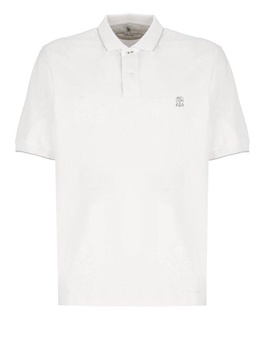 Brunello Cucinelli Logo-Embroidered Short-Sleeved Polo Shirt