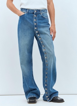 Jean Paul Gaultier Men Buttoned Leg Jeans