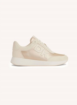 women's oaks logo lace up sneaker in bone