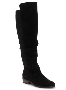 calypso boot in black suede