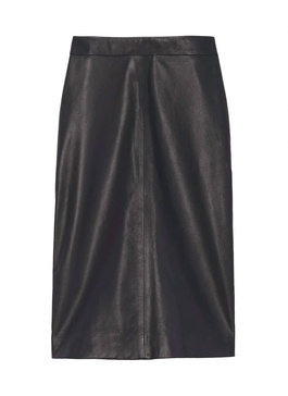 lianna leather skirt in black