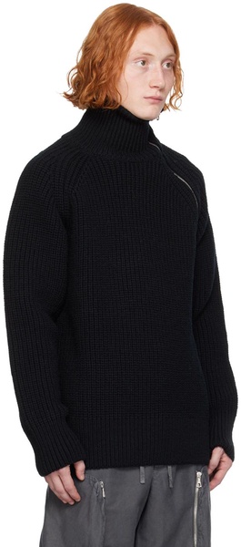 Black Zip Turtleneck