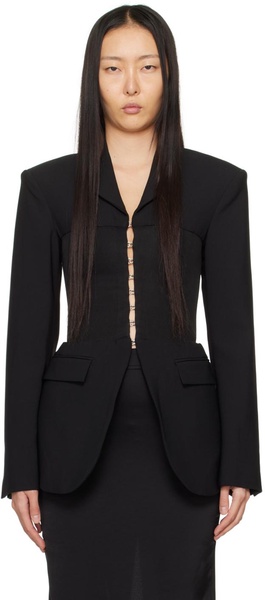 Black Corset Tube Blazer