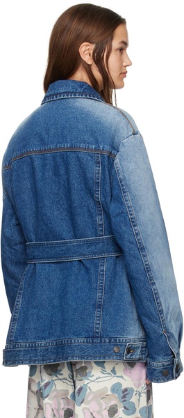 Indigo Belted Denim Jacket