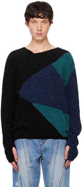 Black & Blue Fite Sweater