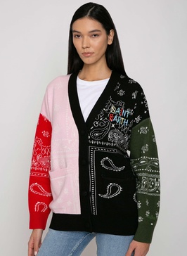 Woman Cardigan With Pockets And Saint Barth Embroidery