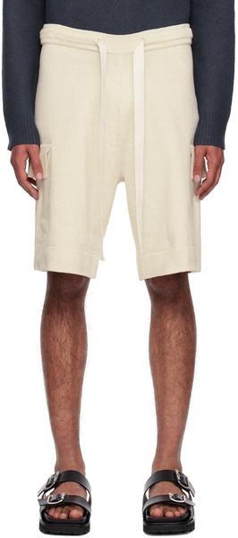 Beige Drawstring Shorts