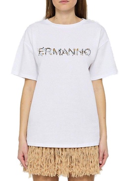 Ermanno Scervino Logo Printed Crewneck T-Shirt