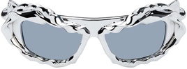 SSENSE Exclusive Silver Twisted Sunglasses