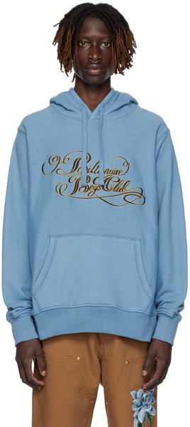 Blue Printed Hoodie