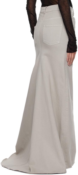 Beige Goele Denim Maxi Skirt