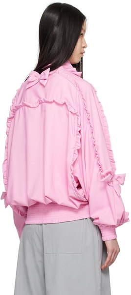 Pink Doll Bomber Jacket