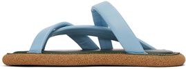 Blue Criss-Crossing Strap Sandals