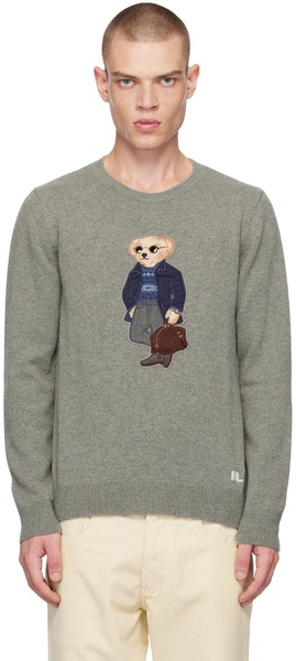 Gray Polo Bear Sweater