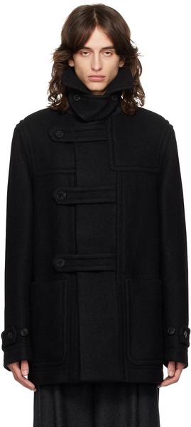 Black Cropped Duffle Coat