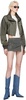 Khaki Crop Bomber Jacket