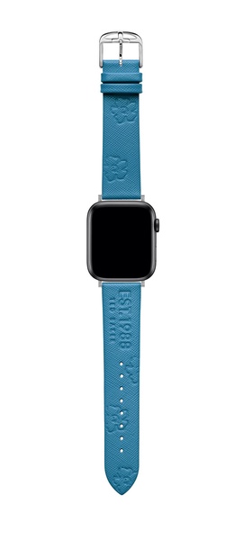 Ted Baker Light Blue Saffiano Leather Strap Logo & Magnolias for Apple Watch® (Model: BKS42S210B0)