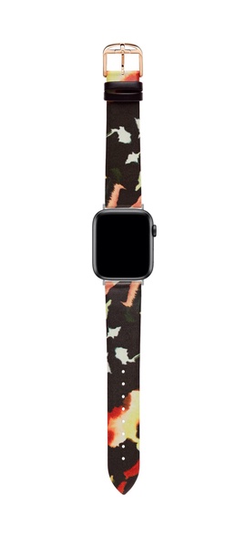 Ted Baker Multi Floral Print Leather Strap for Apple Watch® (Model: BKS38F102B0)