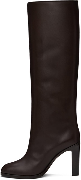 Brown Wide Shaft Boots