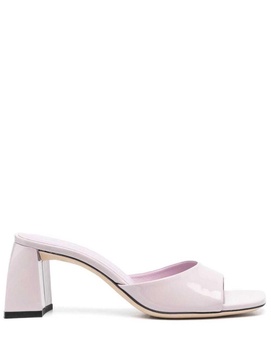 'Romy' Pink Mules In Patent Leather Woman By Far