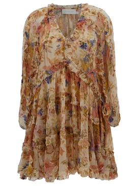 Zimmermann August Billow Frill Mini Dress