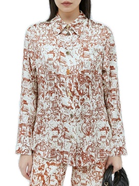 Rejina Pyo Kora Printed Button-Up Blouse