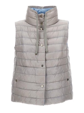 Herno High-Neck Drawstring Reversible Padded Gilet