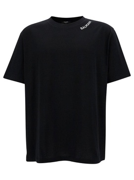 Balmain Logo Embroidered Crewneck T-Shirt