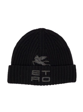 Etro Folded Edge Ribbed-Knit Beanie