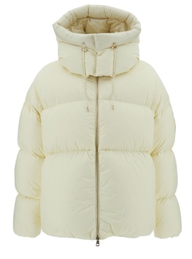 'Antila' White Short Down Jacket with Moncler x Roc Nation by Jay-Z Patch in Nylon Man