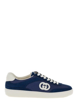 GUCCI Suede Leather Sneakers for Men - Round Toe Design