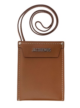 'le Porte Poche Meunier' Brown Wallet With Logo Lettering In Leather Man