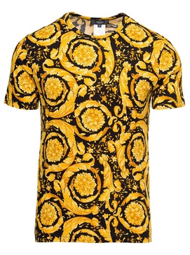 Versace Man Printed Cotton Stretch T-Shirt