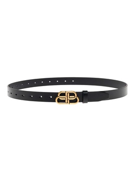 Black Belt with BB buckle in Leather Woman