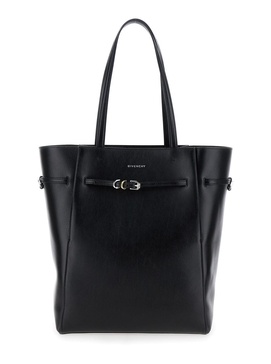 GIVENCHY Chic Black Leather Medium Tote Handbag for Women, Spring/Summer 2024