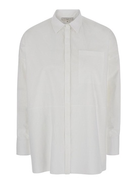 'Armagnac' White Shirt with a Pocket in Cotton Woman