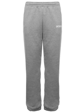 Grey Cotton Jogger with  Logo Jacquemus Man