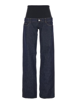 Blue Jeans With Stretch Waist In Denim Woman