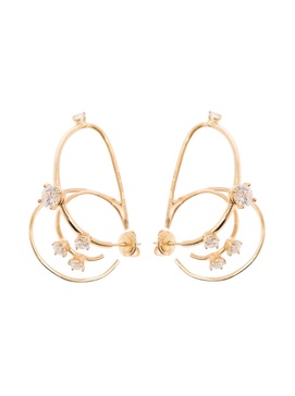 'constellation' Gold-colored Multi Hoops Earrings In Sterling Silver Woman