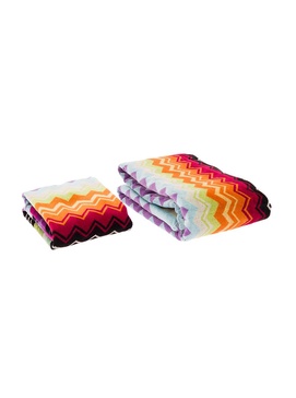 Giacomo Set Of Two Multicolor Zig Zag Cotton Towels Missoni Home