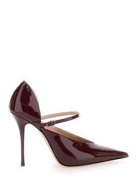 'Scarlet Jolly' Bordeaux Pumps with Stiletto Heel in Patent Leather Woman