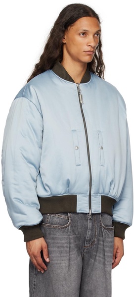 Blue & Black Ma-1 Reversible Bomber Jacket