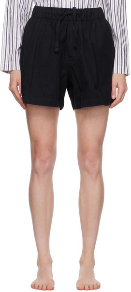 Black Drawstring Pyjama Shorts