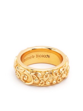 Large Gold Arabesque band ring