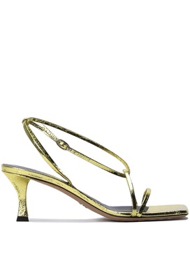 60mm metallic-leather sandals