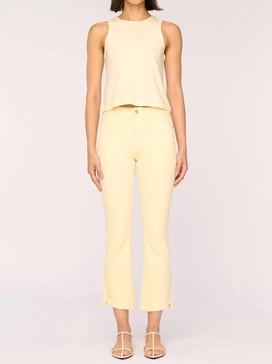 bridget boot high rise pants in pale yellow