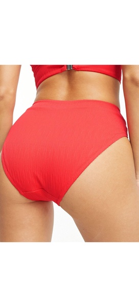 Lindex Hannah textured high waist bikini bottom in light red