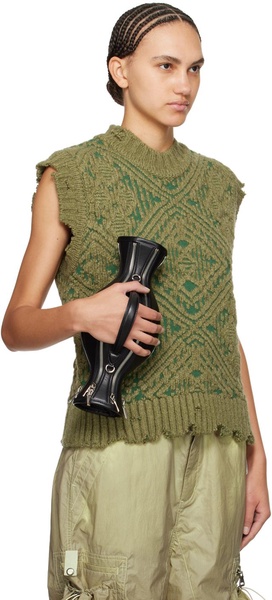 Khaki Jacquard Vest