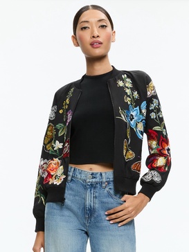 FELISA EMBELLISHED VARSITY JACKET