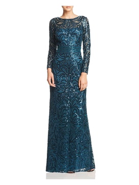 Tadashi Shoji Women's L/S Sequin Gown